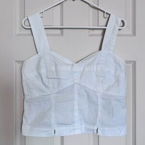 White Cotton Crop Top